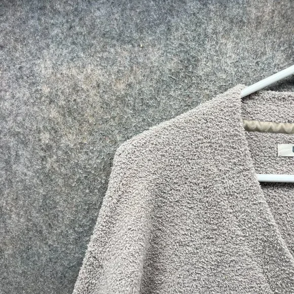 UGG Cardigan Womens XS Beige Button Front Fuzzy Cropped Sweater Polyester Cozy - Picture 3 of 11